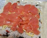 スモークサーモンとアボカドの巻き寿司作り方9写真