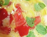 イタリアン卵焼き★トマト★バジル★チーズ作り方2写真