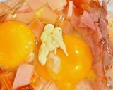簡単お弁当♪ハム入りスクランブルエッグ☆作り方3写真