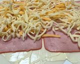 餃子の皮でハムチーズ作り方3写真