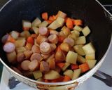 ヨウサマの減塩キャベツのポトフ風スープ作り方1写真