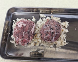 豚こま丸めて揚げ焼き★ゆかり豚カツ作り方3写真