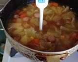 ヨウサマの減塩キャベツのポトフ風スープ作り方5写真