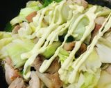 鶏肉とキャベツ＆ピーマンのマヨネーズ炒め作り方3写真