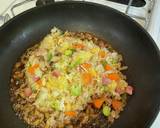 枝豆チャーハン　オクラ納豆付作り方7写真
