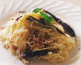 余った素麺♪茄子アーリオオーリオ★ランチ作り方7写真