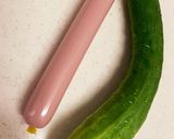 至福の補食シリーズ☆魚肉ソーセージ胡瓜作り方1写真