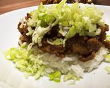 豚挽肉じゃがいもキーマカレー納豆ネギのせ作り方11写真