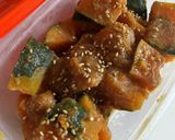 かぼちゃの味噌胡麻和え♡作り置き作り方3写真