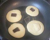 プチ、パンケーキ。ｰチョコ入りｰ作り方3写真