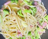 ブロッコリーとベーコンのバター醤油パスタ作り方5写真