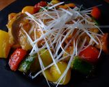 パプリカと胸肉のヘルシー油淋鶏作り方3写真