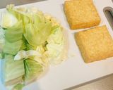 ♡厚揚げとキャベツの甘味噌炒め♡作り方1写真