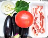 豚バラ肉とナスとトマトの重ね焼き作り方1写真