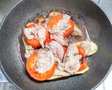 豚バラ肉とナスとトマトの重ね焼き作り方7写真