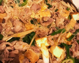 豚モモすき焼き風卵とじ作り方5写真
