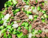 夏野菜オムレツ●ゴーヤーと挽肉のオムレツ作り方1写真