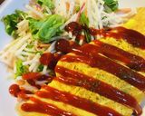 夏野菜オムレツ●ゴーヤーと挽肉のオムレツ作り方4写真