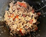 発芽玄米の炊き込みご飯(トマト、ひじき)作り方3写真