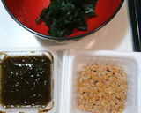 簡単！腸活♪激ウマ！わかめ納豆もずく和え作り方1写真