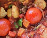 簡単で本格的！夏野菜の鶏胸肉トマトカレー作り方9写真