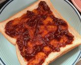 「赤味噌トマカレー」ピザトースト！作り方1写真