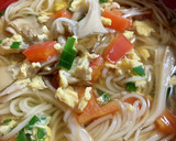 舞茸とあったか素麺の卵とじ♪作り方5写真