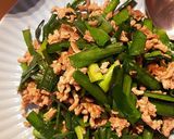 栄誉満点ニラひき肉炒め作り方2写真