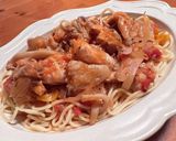 家族絶賛♡ハーブ&トマトチキンDEパスタ作り方2写真