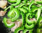 夏野菜の親子丼●ゴーヤー親子丼作り方2写真