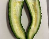 生のゴーヤの梅干し和え作り方1写真