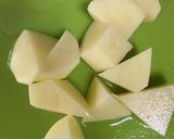 味噌汁　ねぎとわかめとじゃが芋作り方2写真