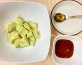 エイジングケア！アボカドにんにく醤油和え作り方1写真