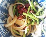 レンジ6分★旨韓流★ニンニクの芽と牛肉作り方5写真