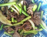 レンジ6分★旨韓流★ニンニクの芽と牛肉作り方7写真
