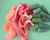 朝♪夏野菜とバナナのヨーグルトジュース作り方1写真