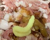 ピーマンと玉ねぎの豚小間味噌たれ焼き作り方1写真