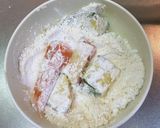 ズッキーニと鮭のめんつゆ唐揚げ♫作り方3写真