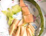 フライパン✙蓋➡スイカ皮食べる❣蒸し炒め作り方2写真