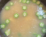 ＊オクラと豆腐のとろとろ味噌汁作り方5写真