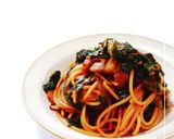 冷蔵庫掃除☆高菜の和風全粒粉スパゲティ作り方7写真