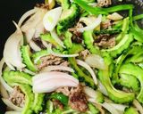 1panゴーヤパスタ●挽肉のナポリタン風作り方2写真