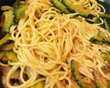1panゴーヤパスタ●挽肉のナポリタン風作り方4写真