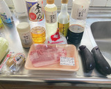 ナスと豚肉の生姜焼き大根おろし添え作り方1写真