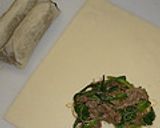 簡単激ウマ！こまぎれ牛肉とニラ春巻作り方5写真