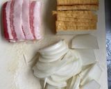 厚揚げと豚バラの糀甘酒煮作り方1写真