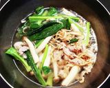 切り干し大根と豚肉の具だくさん味噌汁作り方7写真