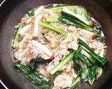 切り干し大根と豚肉の具だくさん味噌汁作り方8写真