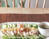 レンジ4分★蒸し鶏★胸肉★茗荷☆作り置き作り方4写真