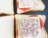 ツナとチーズとトマトのサンドイッチ作り方5写真